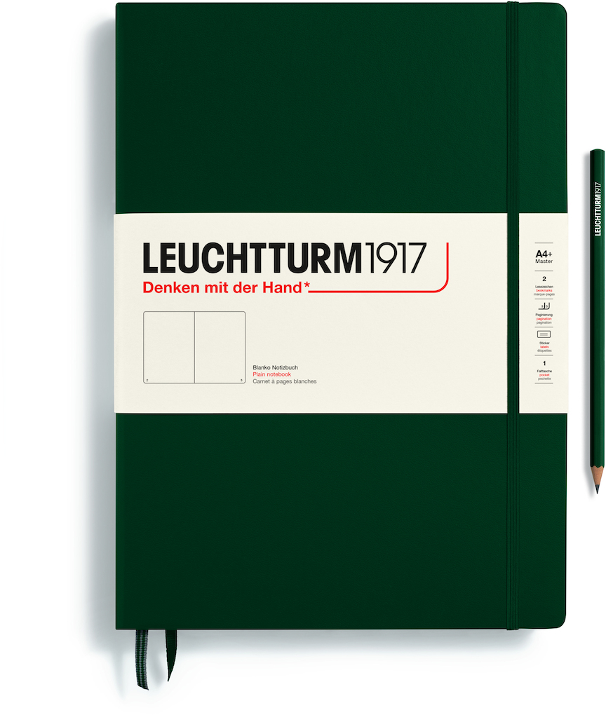 Leuchtturm1917 Notizbuch Master Classic (A4+) Hardcover 235 Nummerierte Seiten Forest Green Blanko