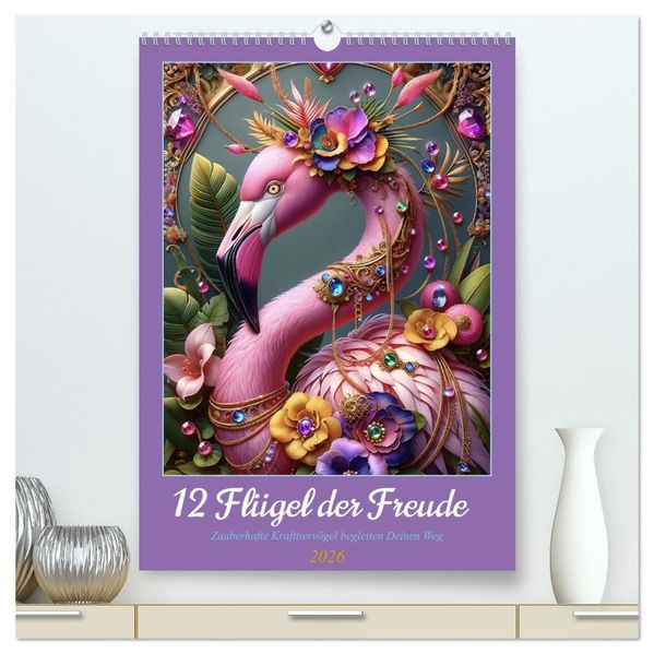 12 Flügel der Freude (hochwertiger Premium Wandkalender 2026 DIN A2 hoch) Kunstdruck in Hochglanz