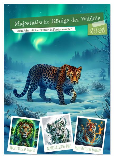 Majestätische Könige der Wildnis (Wandkalender 2026 DIN A3 hoch) CALVENDO Monatskalender