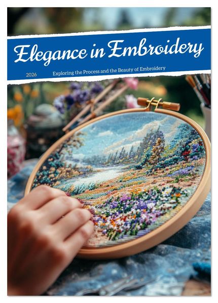Elegance in Embroidery (Desk Calendar 2026 DIN A5 portrait) CALVENDO 12 Month DeskCalendar