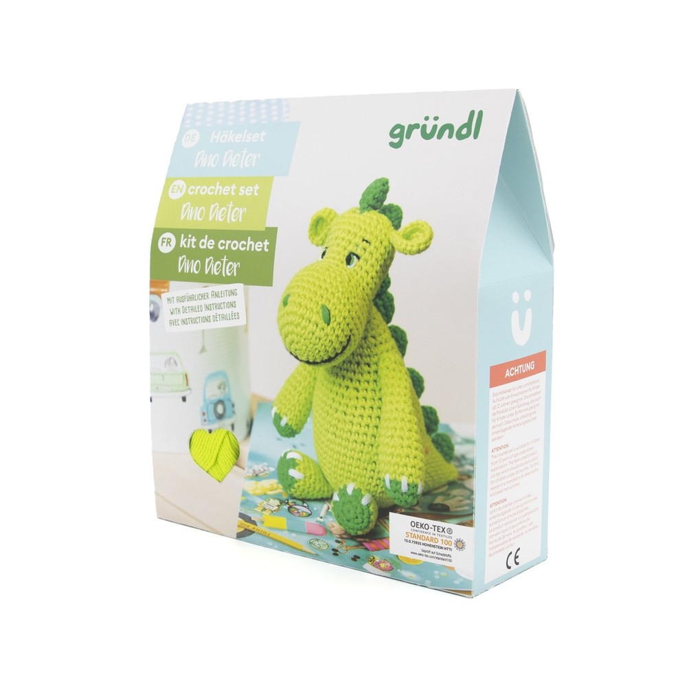 gründl Häkeltier Dino Dieter Nähset Häkelset