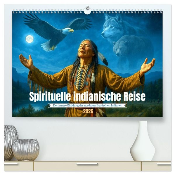 Spirituelle indianische Reise (hochwertiger Premium Wandkalender 2026 DIN A2 quer) Kunstdruck in Hochglanz