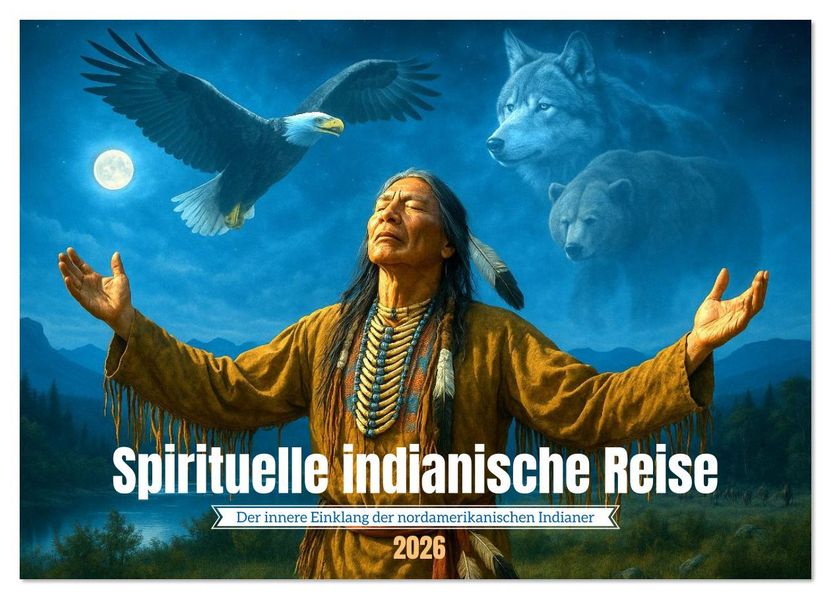 Spirituelle indianische Reise (Wandkalender 2026 DIN A4 quer) CALVENDO Monatskalender
