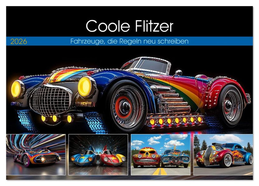 Coole Flitzer (Wandkalender 2026 DIN A4 quer) CALVENDO Monatskalender