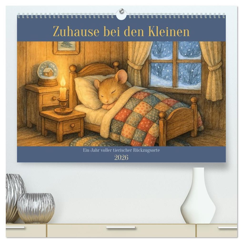 Zuhause bei den Kleinen. Ein Jahr voller tierischer Rückzugsorte. (hochwertiger Premium Wandkalender 2026 DIN A2 quer) Kunstdruck in Hochglanz