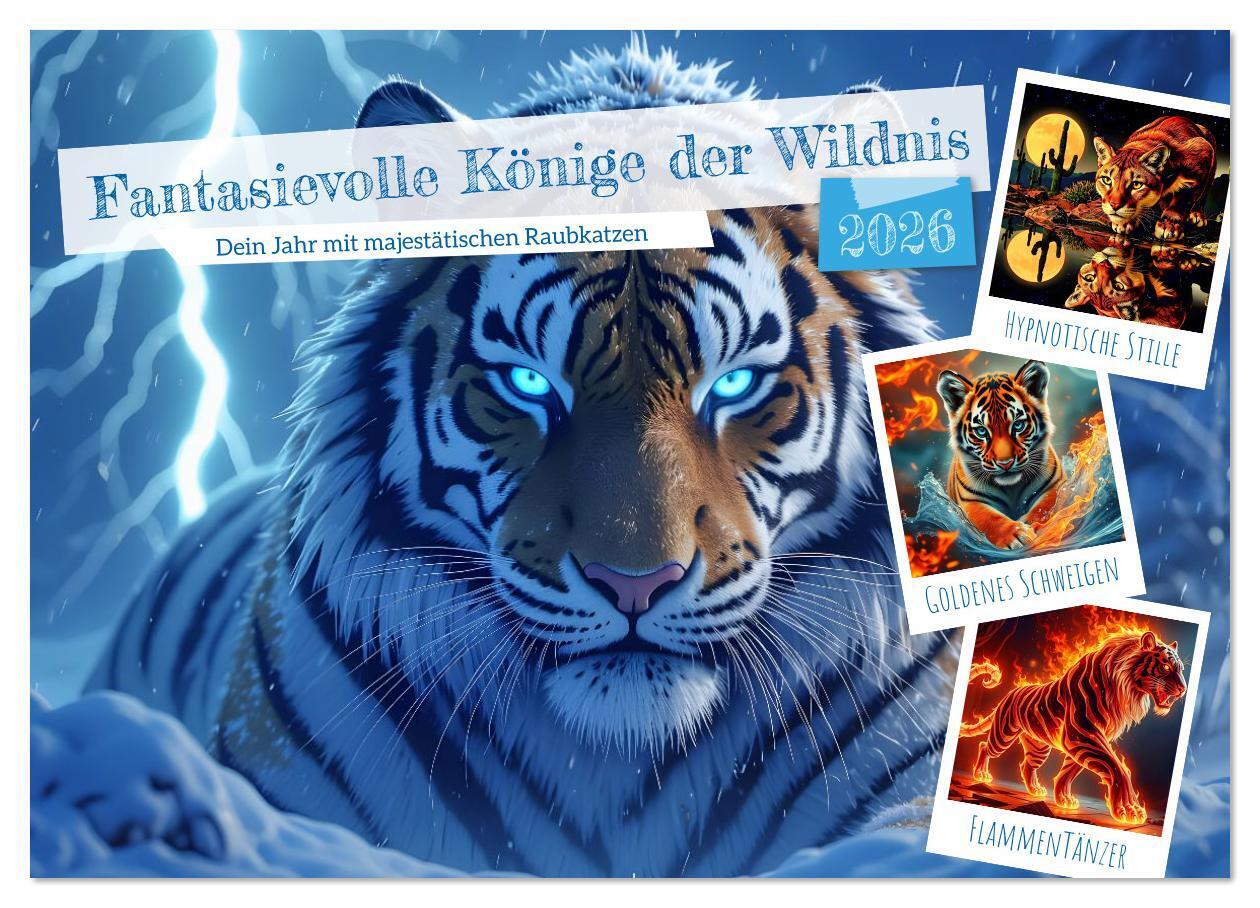 Fantasievolle Könige der Wildnis (Wandkalender 2026 DIN A3 quer) CALVENDO Monatskalender