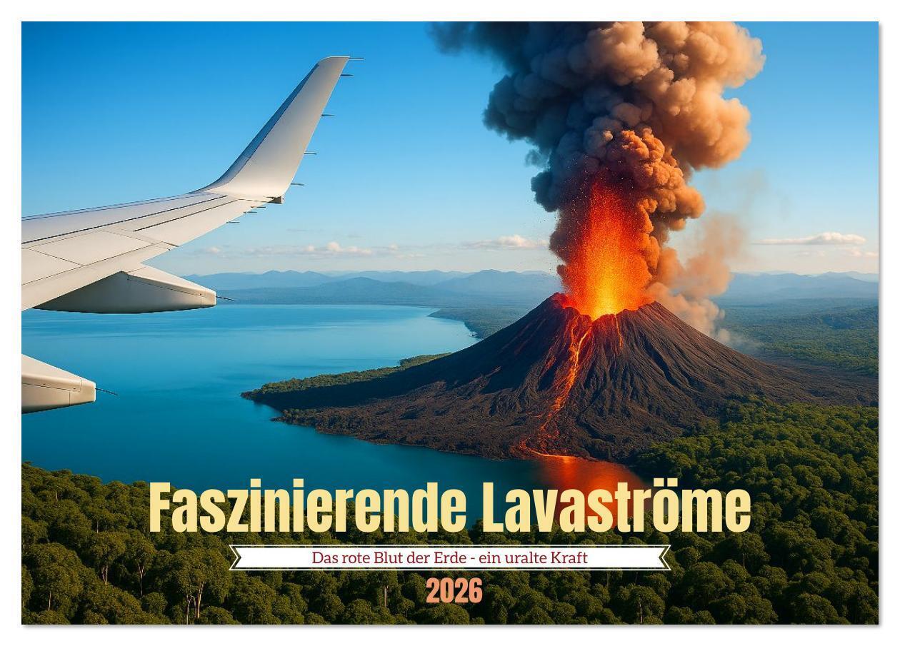 Faszinierende Lavaströme (Tischkalender 2026 DIN A5 quer) CALVENDO Monatskalender
