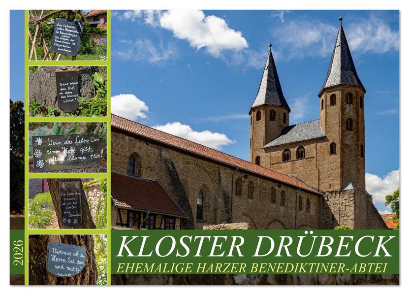 Kloster Drübeck-Ehemalige Harzer Benediktiner-Abtei (Wandkalender 2026 DIN A2 quer) CALVENDO Monatskalender