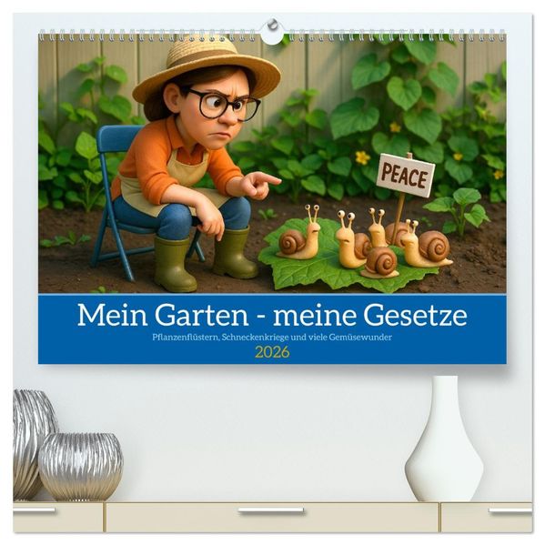 Mein Garten - meine Gesetze (hochwertiger Premium Wandkalender 2026 DIN A2 quer) Kunstdruck in Hochglanz