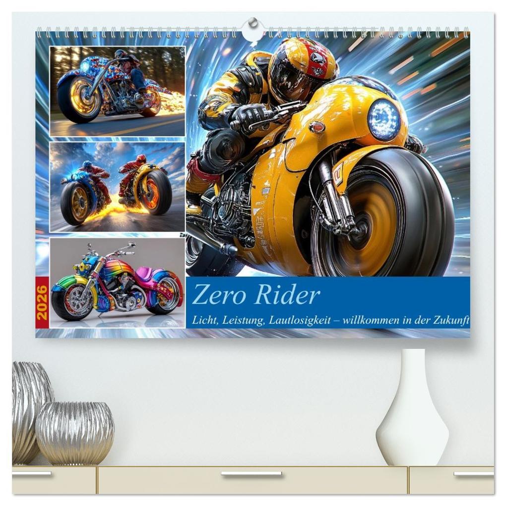 Zero Rider (hochwertiger Premium Wandkalender 2026 DIN A2 quer) Kunstdruck in Hochglanz