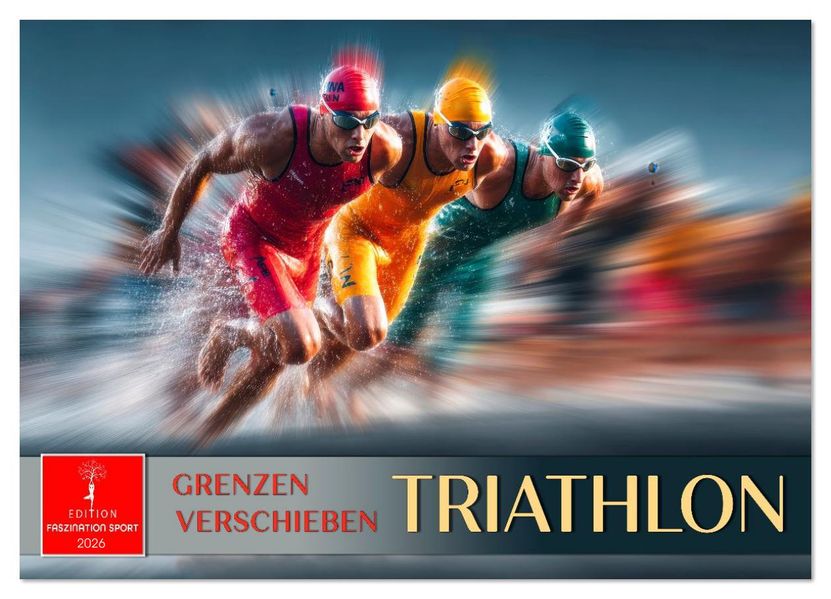 Triathlon - Grenzen verschieben (Wandkalender 2026 DIN A4 quer) CALVENDO Monatskalender
