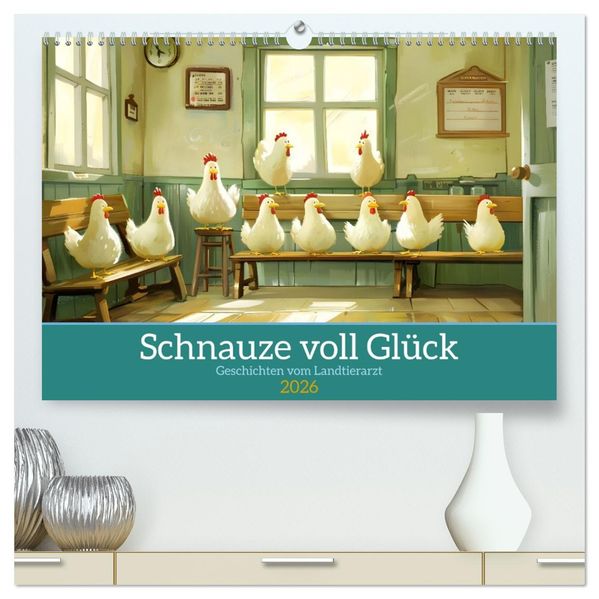 Schnauze voll Glück (hochwertiger Premium Wandkalender 2026 DIN A2 quer) Kunstdruck in Hochglanz