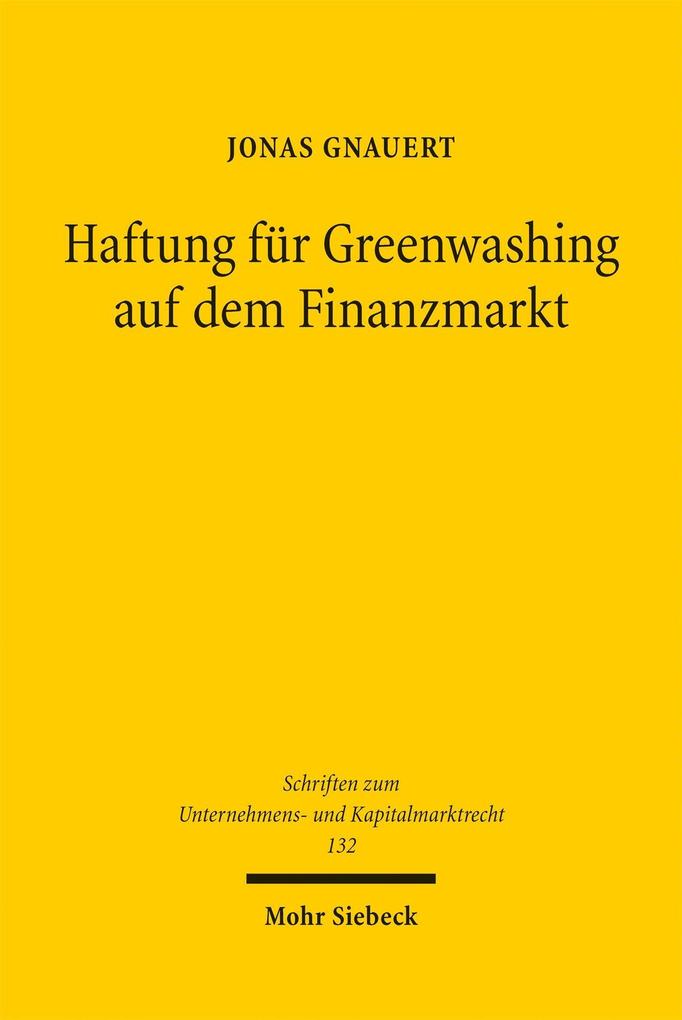 Haftung für Greenwashing auf dem Finanzmarkt