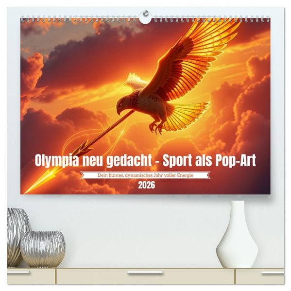 Olympia neu gedacht - Sport als Pop-Art (hochwertiger Premium Wandkalender 2026 DIN A2 quer) Kunstdruck in Hochglanz