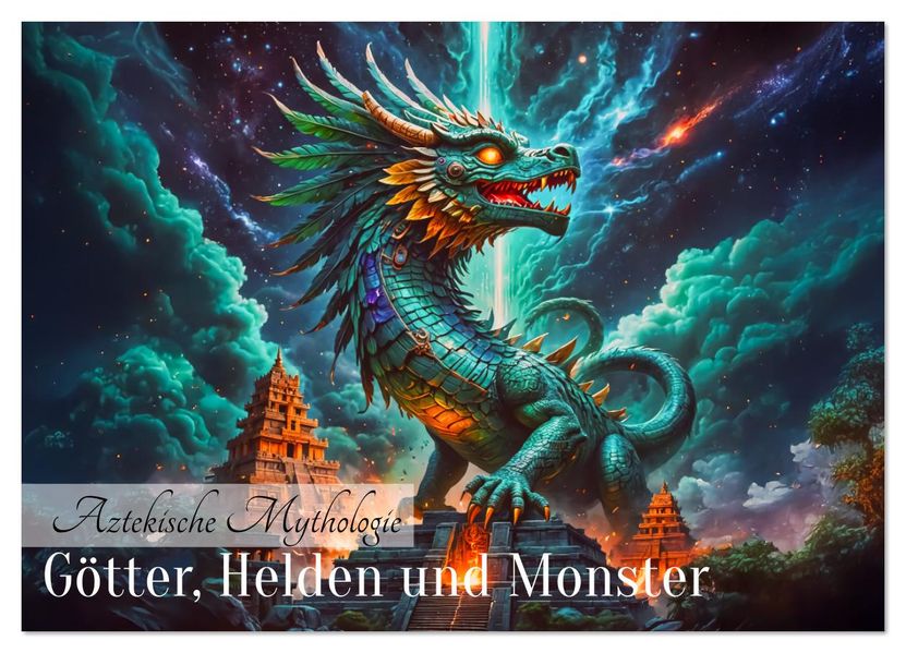 Aztekische Mythologie - Götter Helden und Monster (Wandkalender 2026 DIN A3 quer) CALVENDO Monatskalender