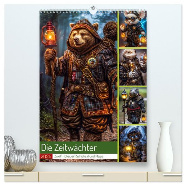Die Zeitwächter (hochwertiger Premium Wandkalender 2026 DIN A2 hoch) Kunstdruck in Hochglanz