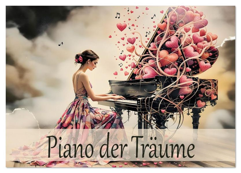 Piano der Träume (Tischkalender 2026 DIN A5 quer) CALVENDO Monatskalender