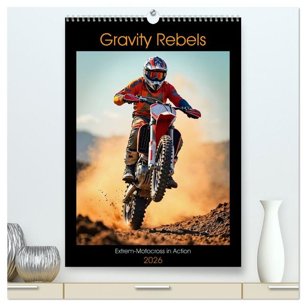 Gravity Rebels - Extrem-Motocross in Action (hochwertiger Premium Wandkalender 2026 DIN A2 hoch) Kunstdruck in Hochglanz