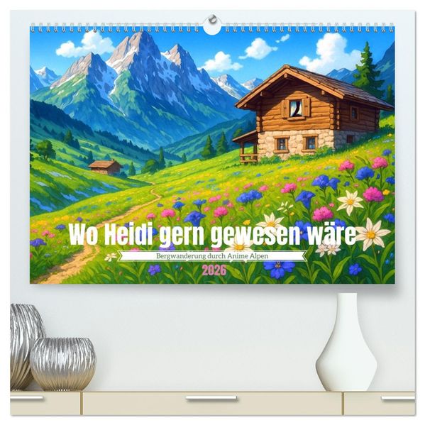 Wo Heidi gern gewesen wäre (hochwertiger Premium Wandkalender 2026 DIN A2 quer) Kunstdruck in Hochglanz
