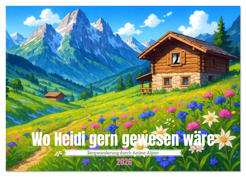 Wo Heidi gern gewesen wäre (Wandkalender 2026 DIN A3 quer) CALVENDO Monatskalender
