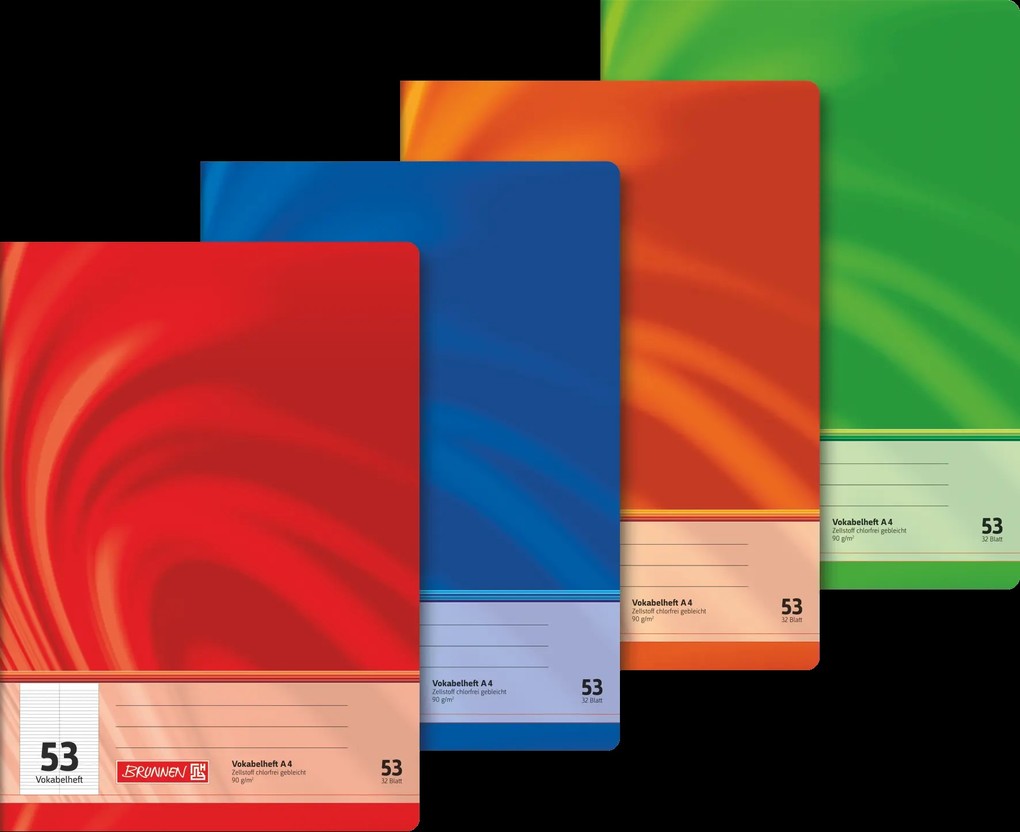 Brunnen Heft Vokabelheft A4 Vivendi 32 Blatt Lineatur 53 1 Stk sortiert