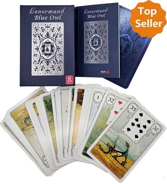 Lenormand Blue Owl (Silver Edition) - Marie-Anne Lenormand (English Lenormand Cards) m. 1 Beilage m. 1 Buch
