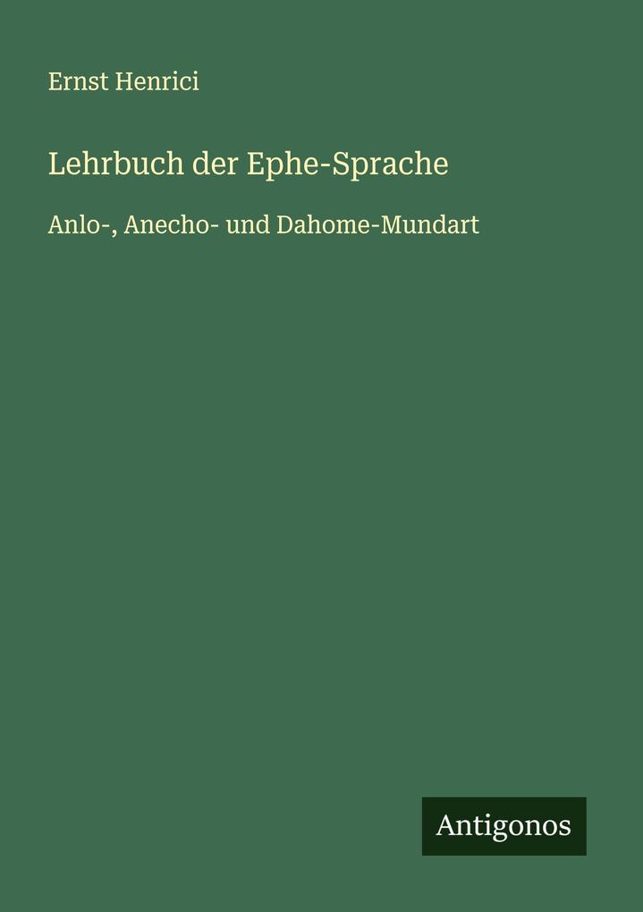 Lehrbuch der Ephe-Sprache