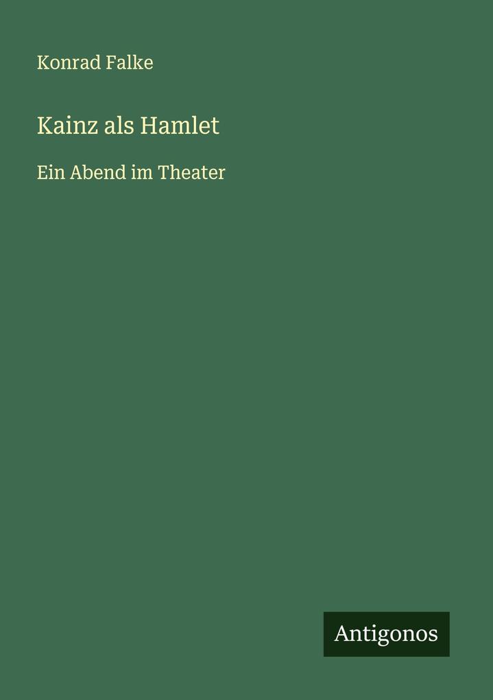 Kainz als Hamlet