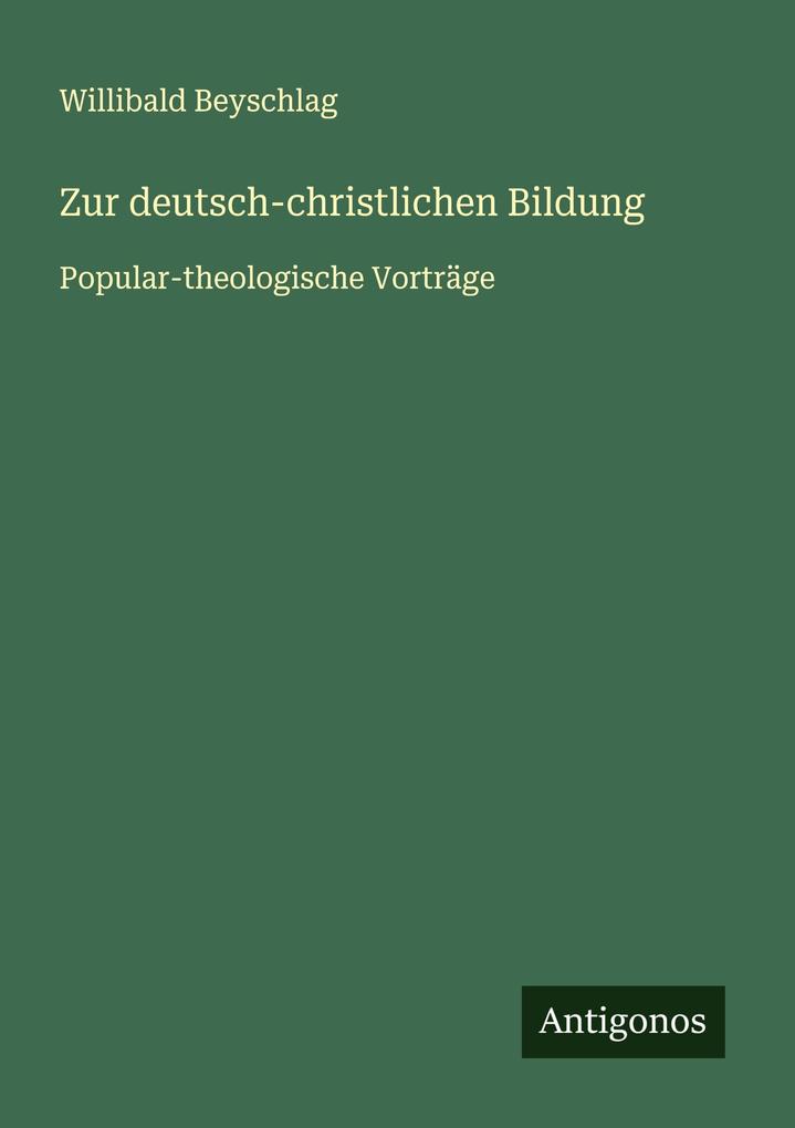 Zur deutsch-christlichen Bildung