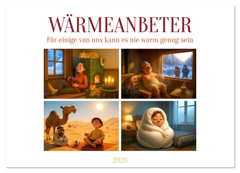 Wärmeanbeter (Wandkalender 2026 DIN A2 quer) CALVENDO Monatskalender