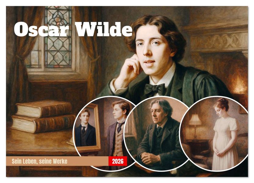 Oscar Wilde (Wandkalender 2026 DIN A2 quer) CALVENDO Monatskalender