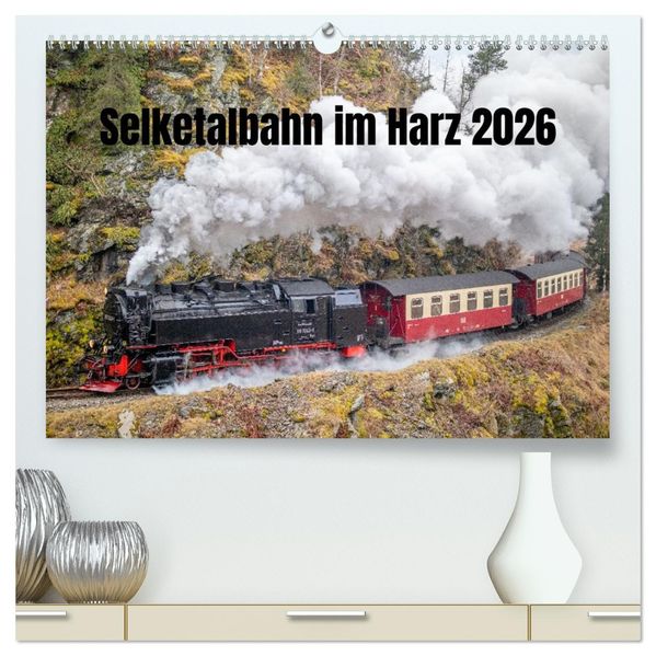 Selketalbahn im Harz (hochwertiger Premium Wandkalender 2026 DIN A2 quer) Kunstdruck in Hochglanz