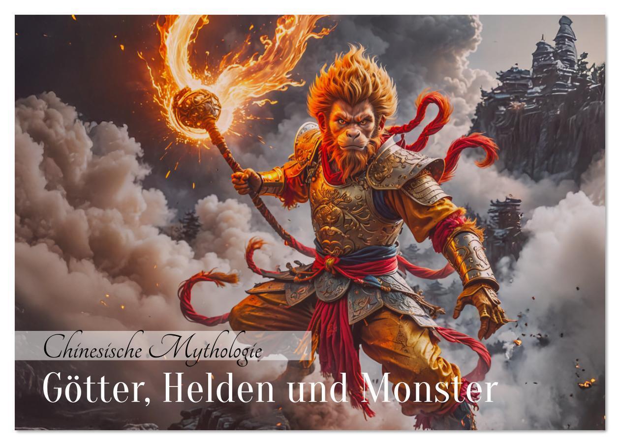 Chinesische Mythologie - Götter Helden und Monster (Tischkalender 2026 DIN A5 quer) CALVENDO Monatskalender