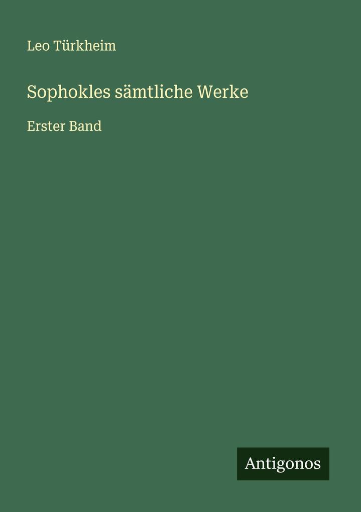 Sophokles sämtliche Werke