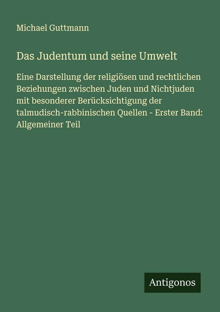 Das Judentum und seine Umwelt
