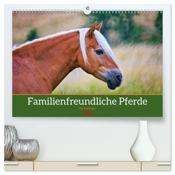 Familienfreundliche Pferde (hochwertiger Premium Wandkalender 2026 DIN A2 quer) Kunstdruck in Hochglanz