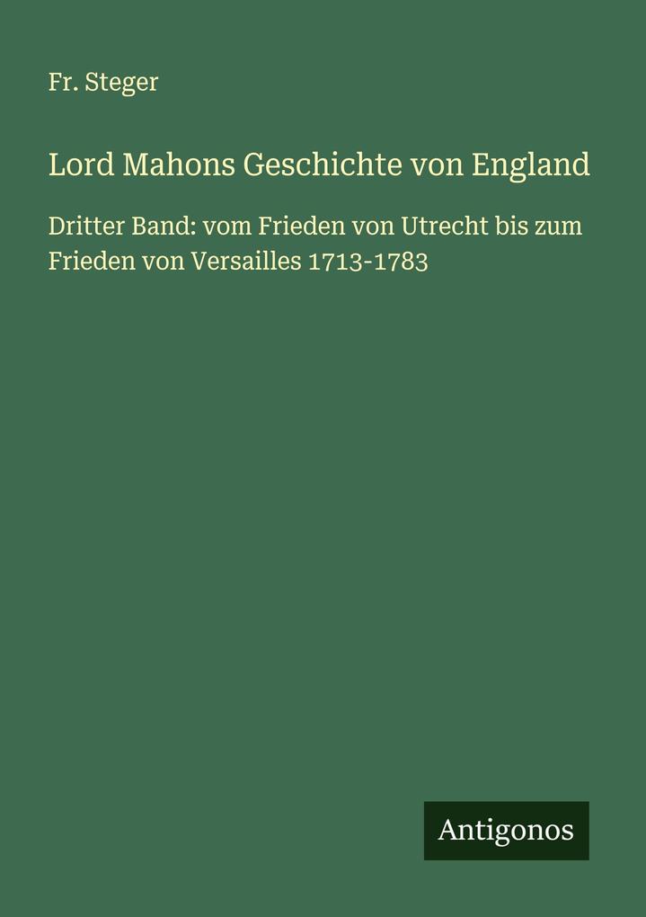 Lord Mahons Geschichte von England