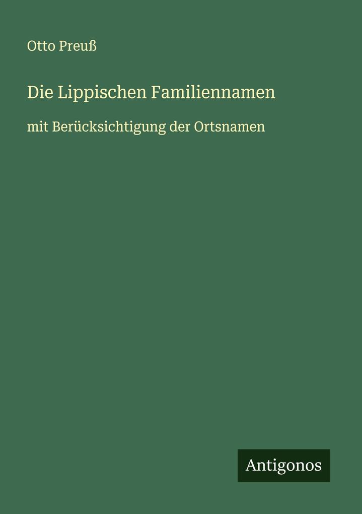 Die Lippischen Familiennamen