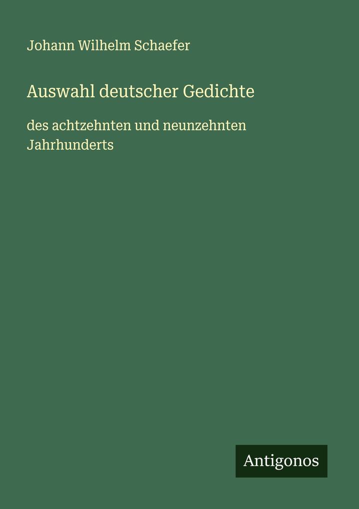 Auswahl deutscher Gedichte
