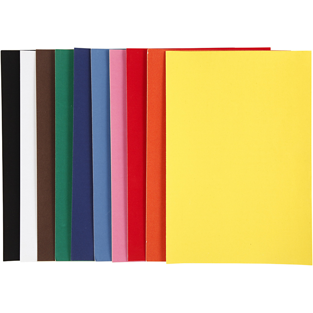Creativ Company Velourpapier A4 Blatt 210x297 mm 140 g sortierte Farben 10 Blatt