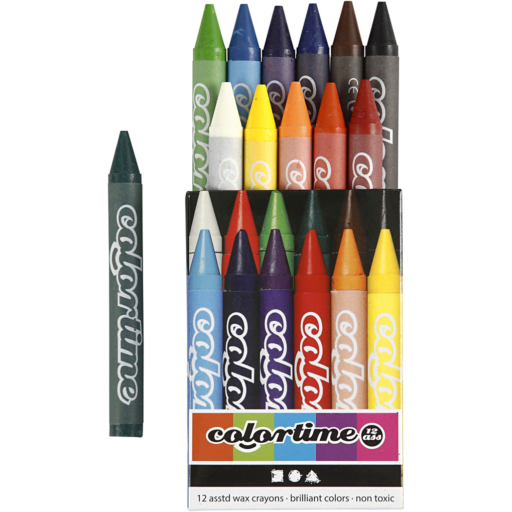 Creativ Company Colortime Farbkreide L 10 cm Dicke 11 mm sortierte Farben 2x12 Stk