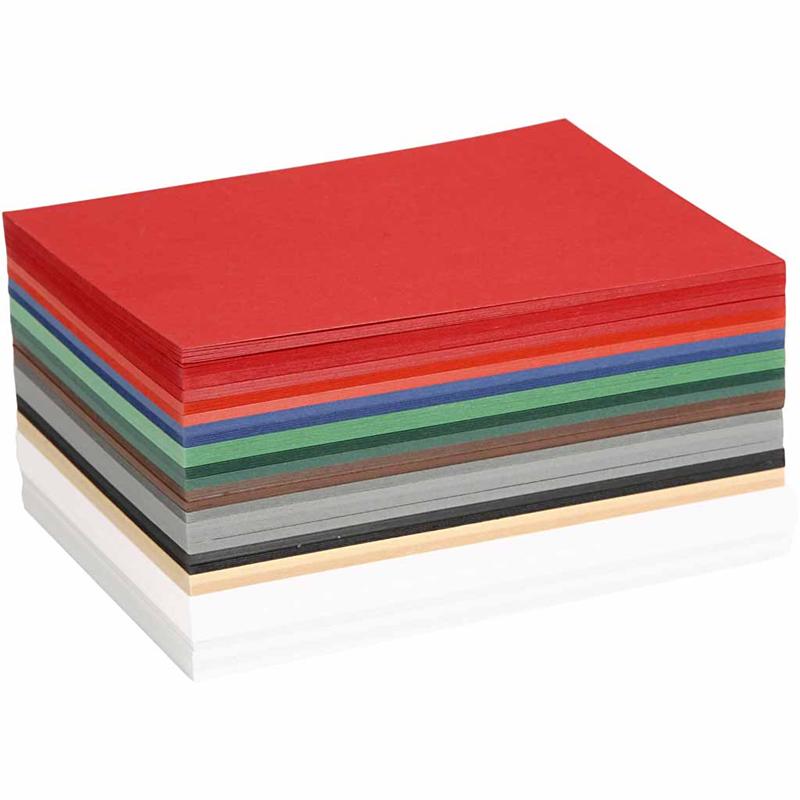 Creativ Company Weihnachts-Karton A6 Blatt 105x148 mm 180 g sortierte Farben 300 Blatt sortiert