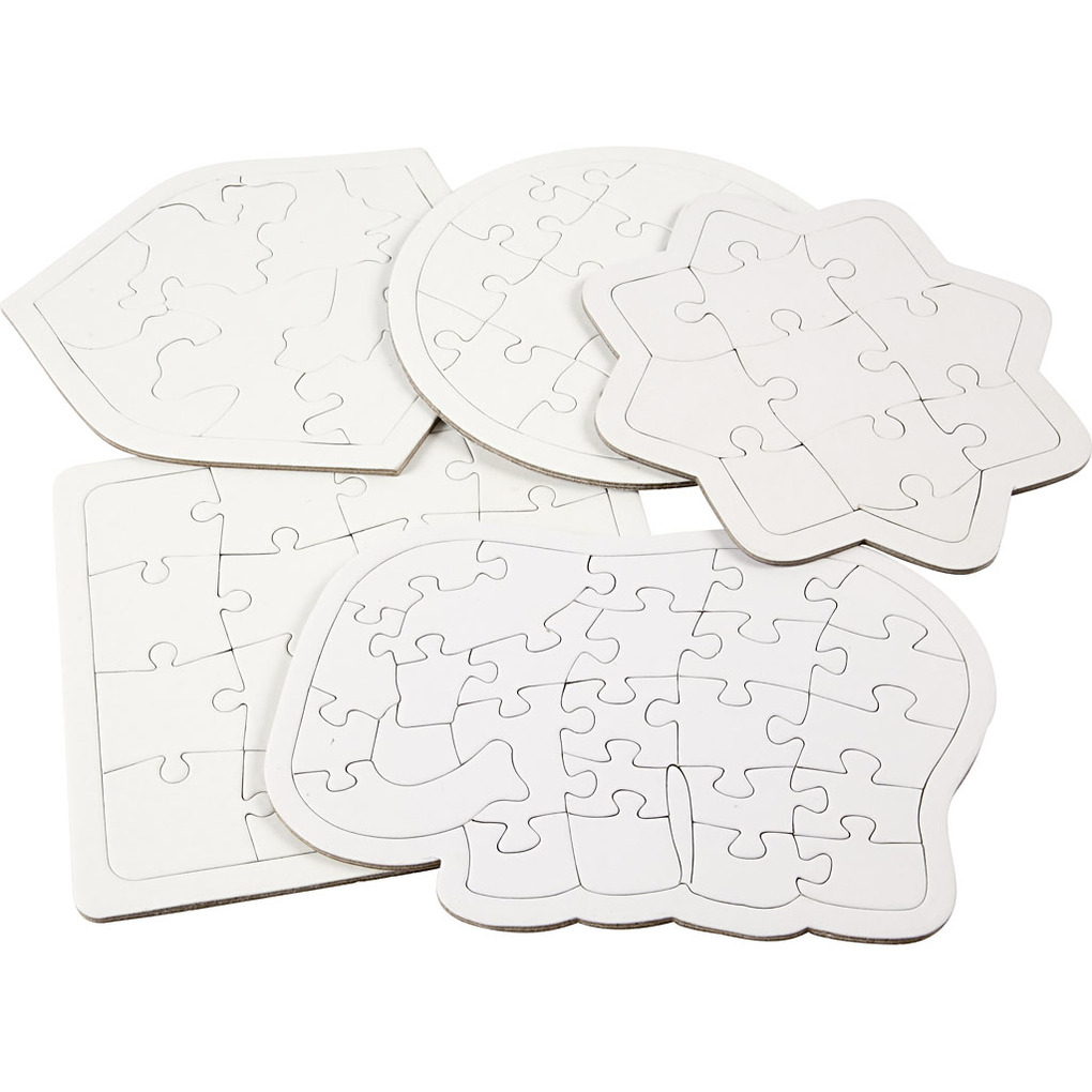 Creativ Company Puzzles Größe 17-21 cm weiß 10 Stk