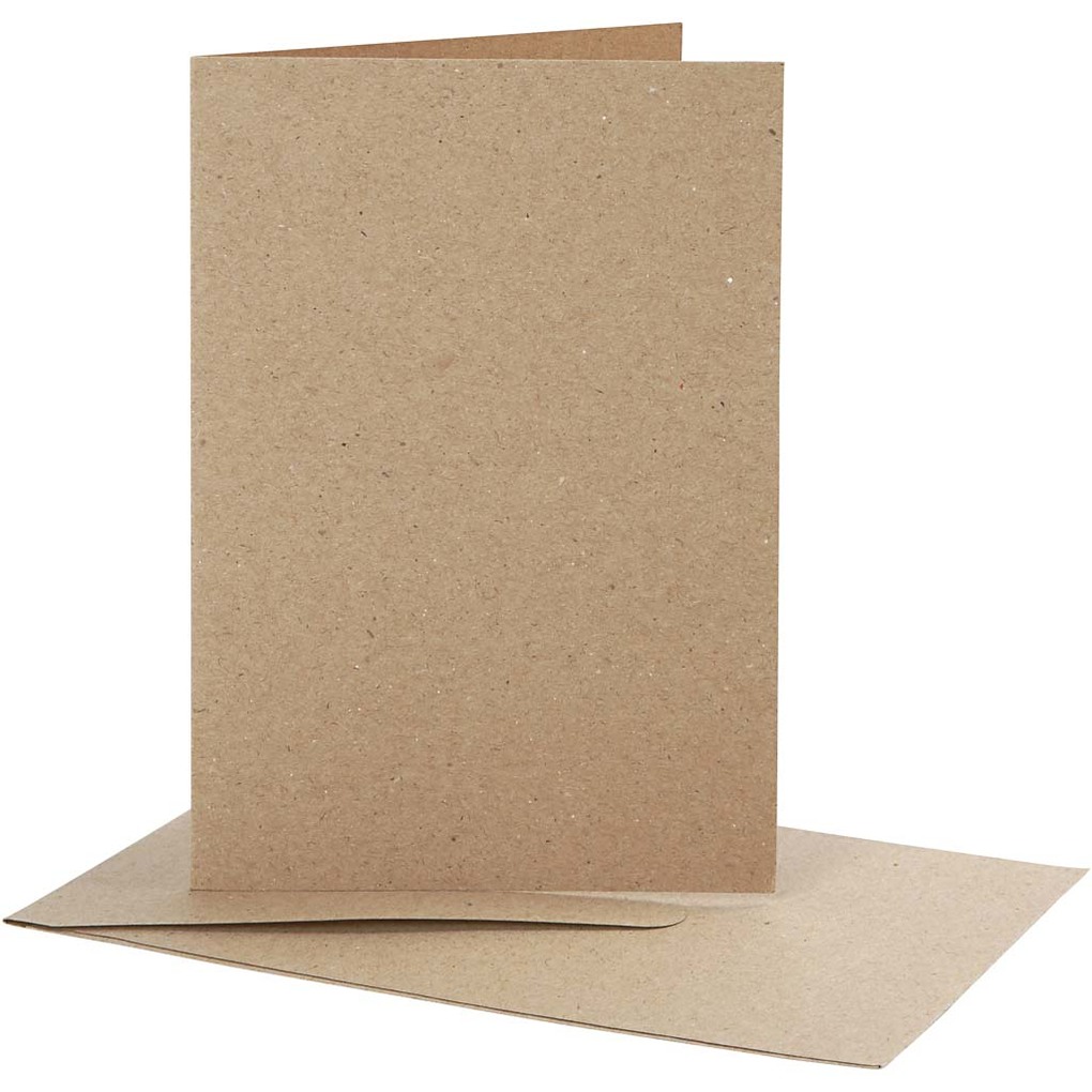 Creativ Company Karten & Kuverts Kartengröße 105x15 cm Umschlaggröße 115x165 cm Natur 10er Set