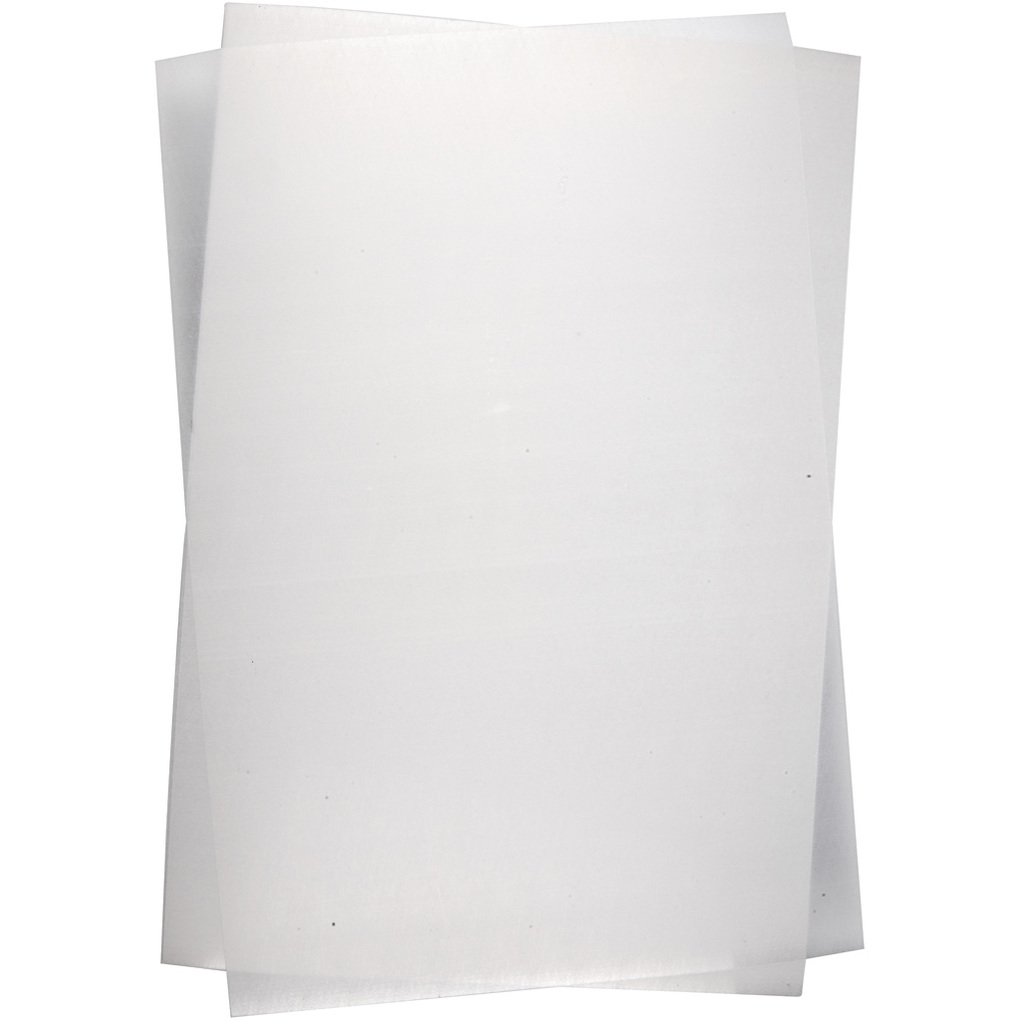 Creativ Company Plastikschrumpfplatten Blatt 20x30 cm Dicke 03 mm Glänzend transparent 100 Blatt