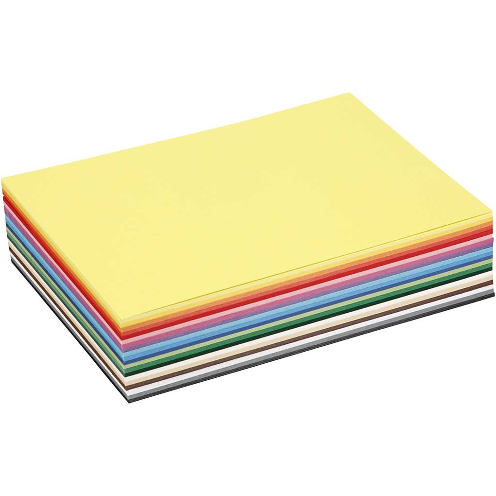 Creativ Company Farbkarton A5 Blatt 148x210 mm 180 g sortierte Farben 300 Blatt sortiert