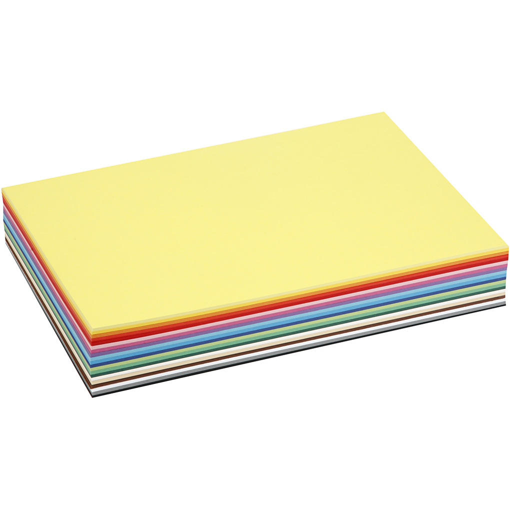 Creativ Company Farbkarton A4 Blatt 210x297 mm 180 g sortierte Farben 300 Blatt sortiert