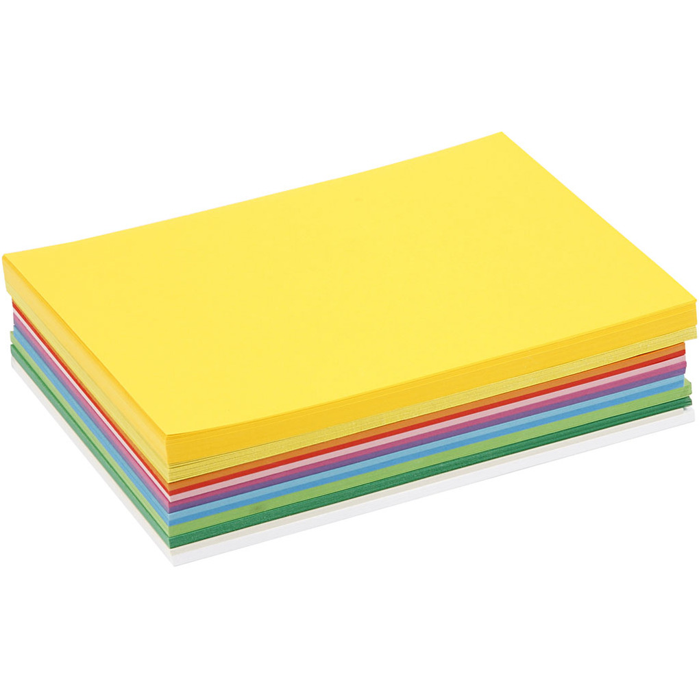 Creativ Company Frühlingskarton A5 Blatt 148x210 mm 180 g sortierte Farben 300 Blatt sortiert