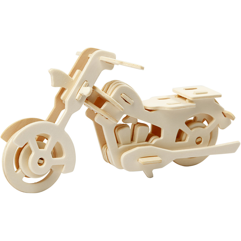 Creativ Company 3D-Figuren zum Zusammensetzen Motorrad Größe 19x9x9 cm 1 Stk