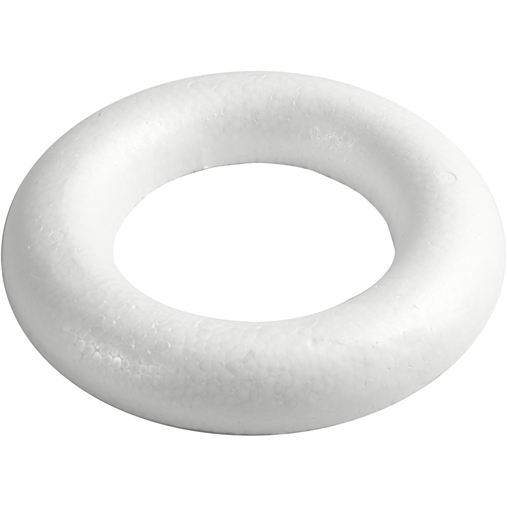 Creativ Company Styroporring flach D 25 cm Dicke 30 mm Weiß 1 Stk